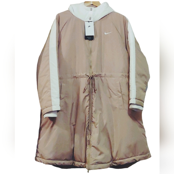 Nike Women's Sportswear Essential Trench Jacket. Tan Color. Size 1X. - Picture 14 of 15